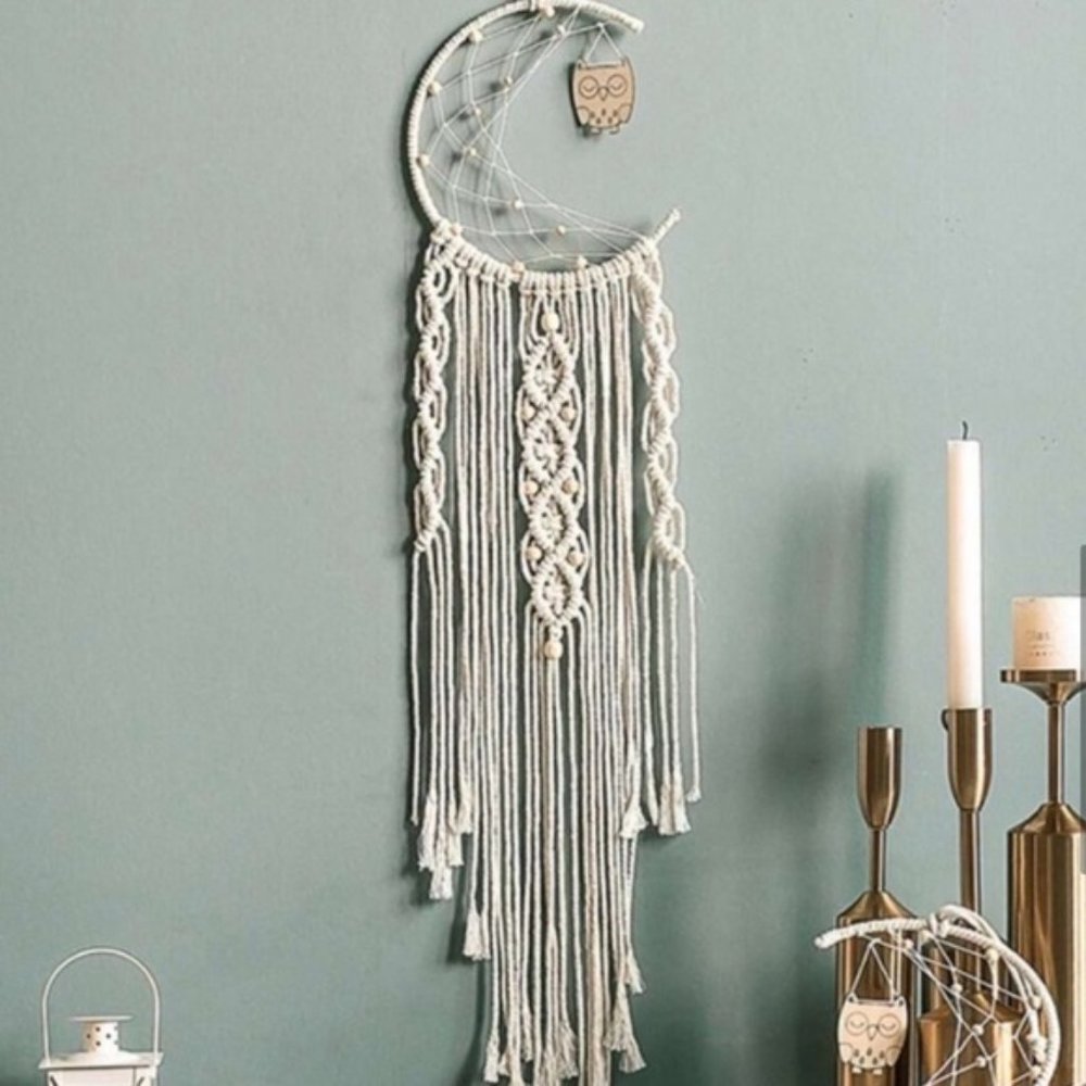 Celestial Dream Catchers Cream Macramé - Picture 4 of 8